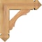 Ekena Millwork Olympic Arts and Crafts Smooth Bracket w/ Offset Brace, Western Red Cedar, 5 1/2"W x 16"D x 16"H BKT0604X16X16OLY03SWR - alternate 4